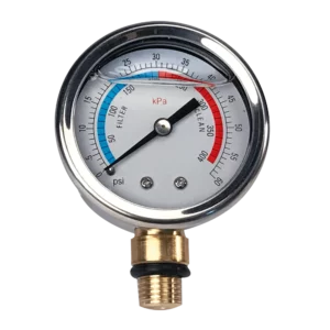Glicerines inox nyomásmérő axiális