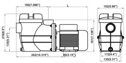 Basic Pool Pump medenceszivattyú – 4m³/h, előszűrős, 230V (72513) - Image 2
