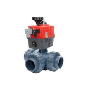 Motoros golyóscsap 3 utas PTFE "L" D50