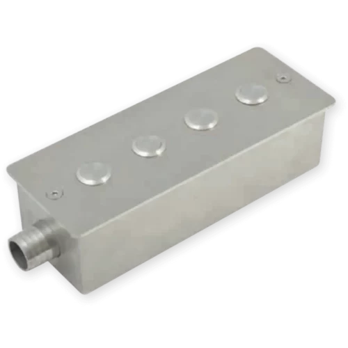 Beépítő inox doboz 4 piezo kapcsolóhoz