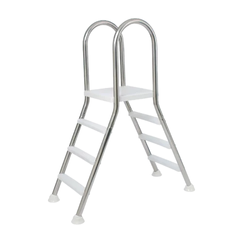 Kétágú inox létra 4 + 4 fokos, max 1,2m