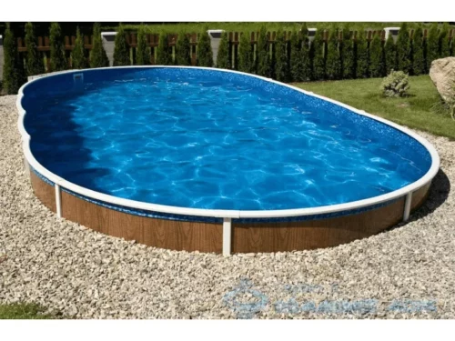 Azuro oval Wood, kék 5,5x3,7x1,2m
